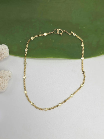 Gold Fill Starburst Chain Anklet My Store