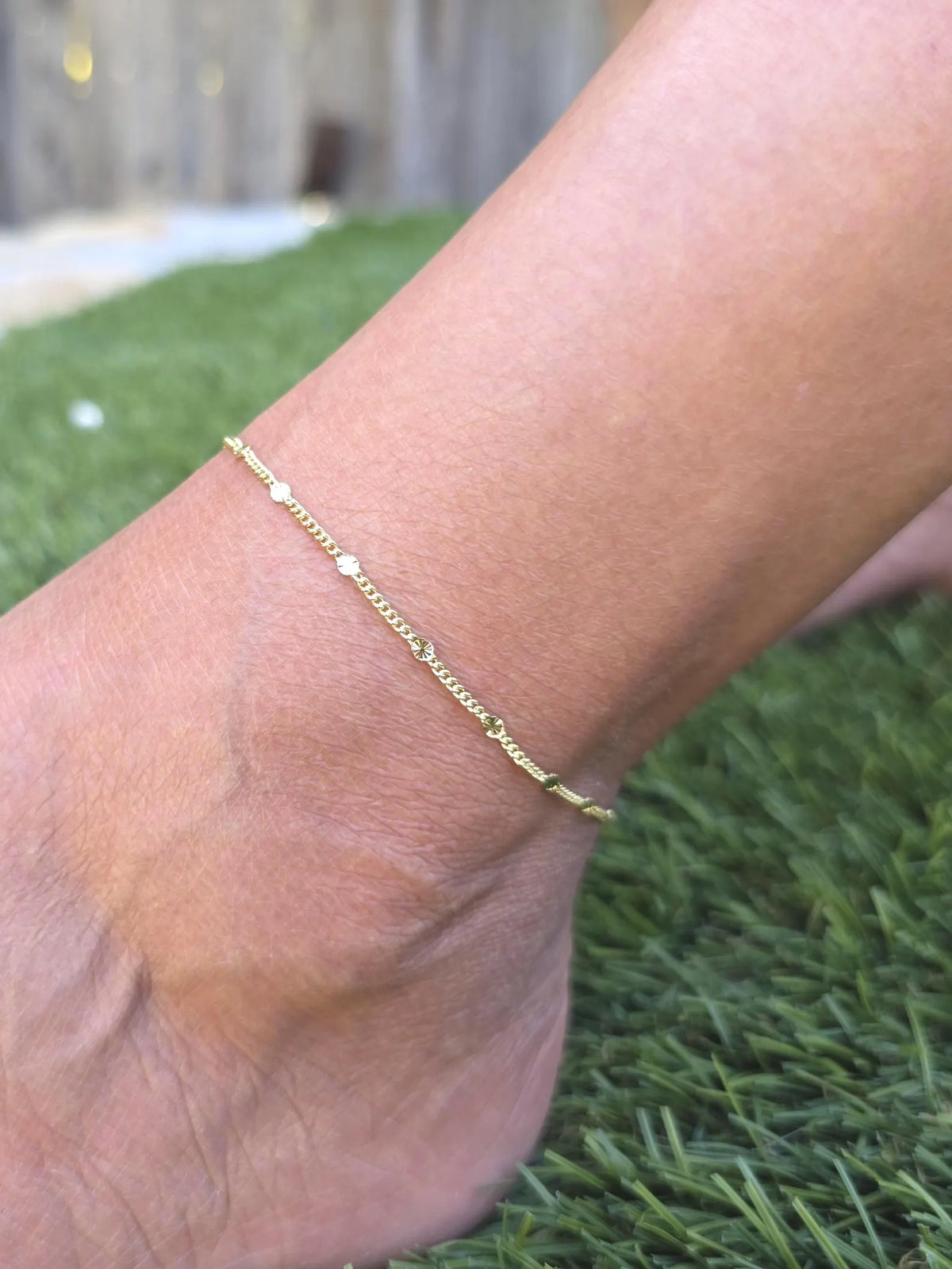 Gold Fill Starburst Chain Anklet My Store