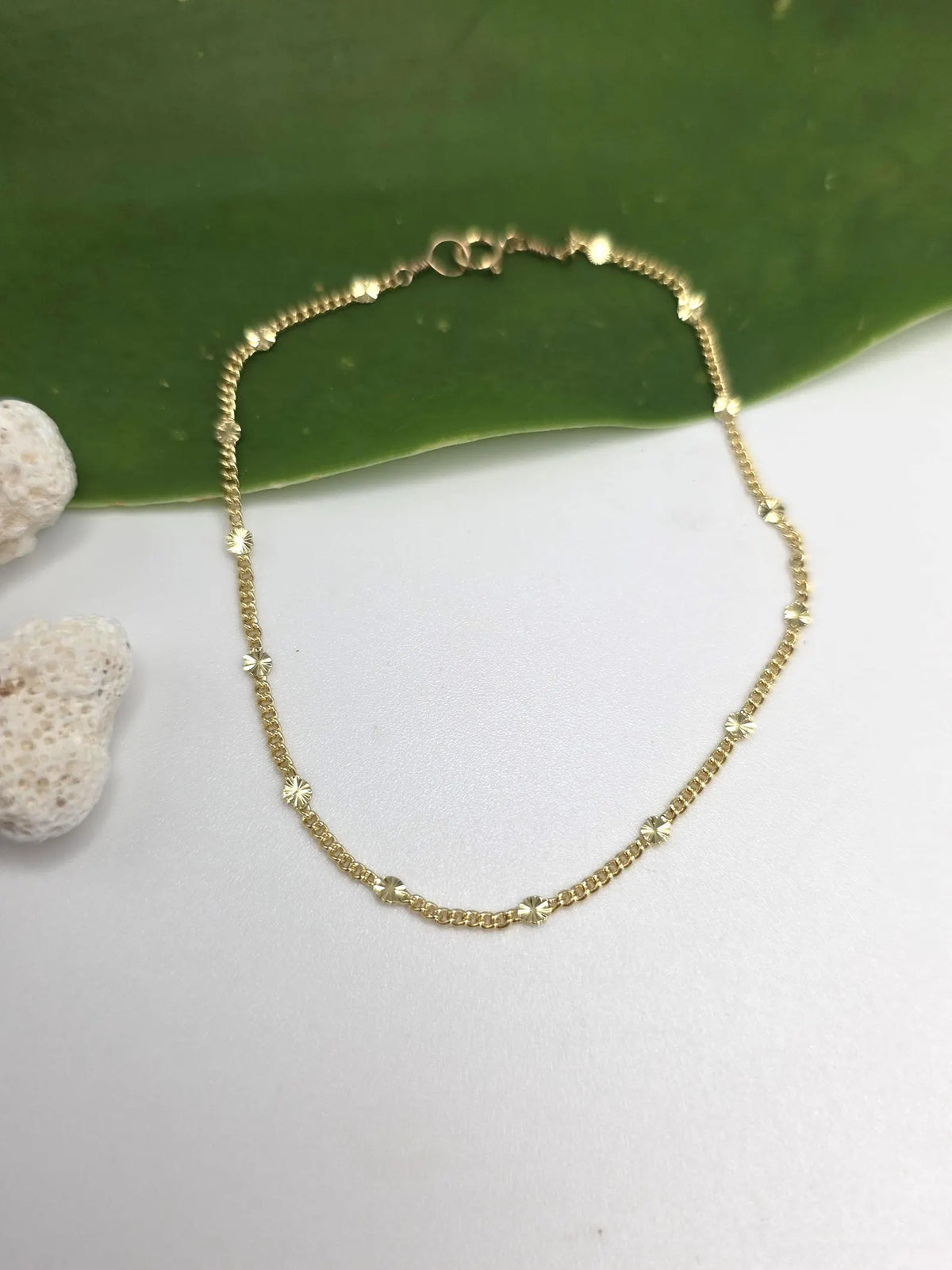 Gold Fill Starburst Chain Anklet My Store