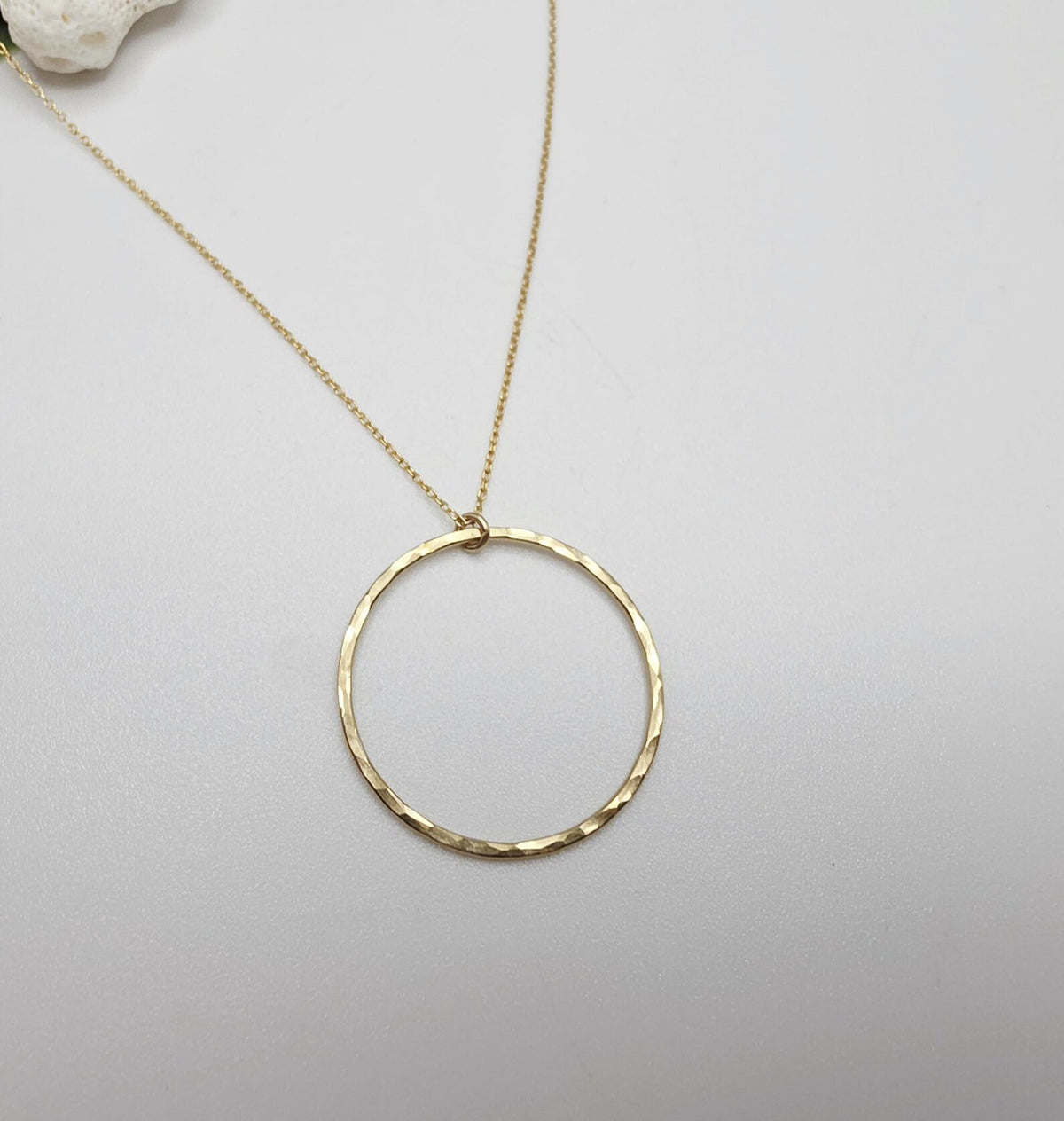 Large Circle Pendant Necklace, Sterling Silver, 14k Gold Fill My Store