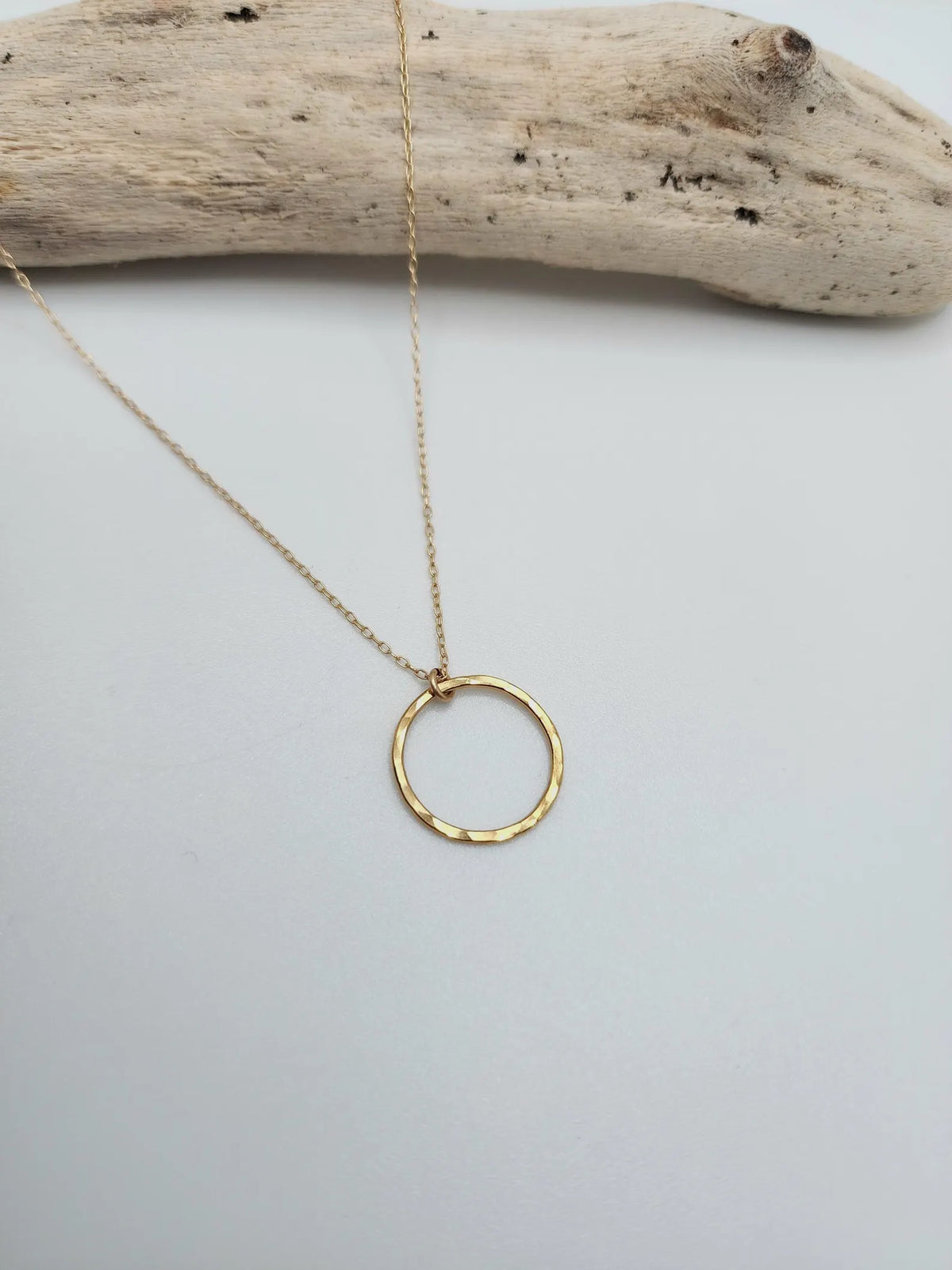 Small Circle Pendant Necklace, Sterling Silver, 14K Gold Fill My Store