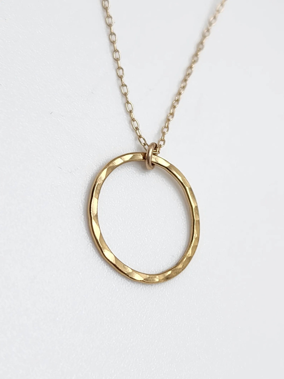 Small Circle Pendant Necklace, Sterling Silver, 14K Gold Fill My Store