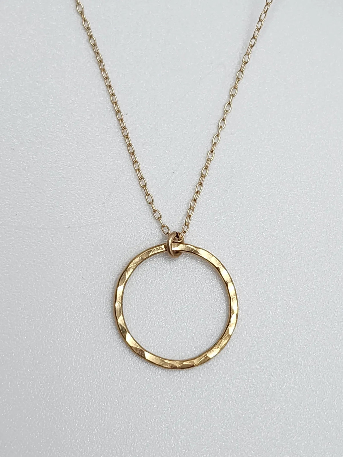 Small Circle Pendant Necklace, Sterling Silver, 14K Gold Fill My Store
