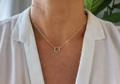 Set of 3 Circle Necklaces, 14k Gold Fill, Sterling Silver My Store