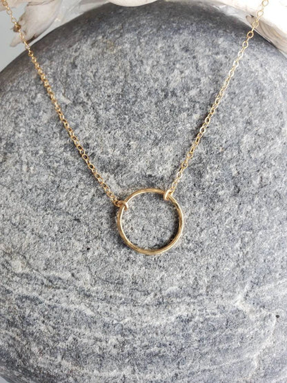 Set of 3 Circle Necklaces, 14k Gold Fill, Sterling Silver My Store