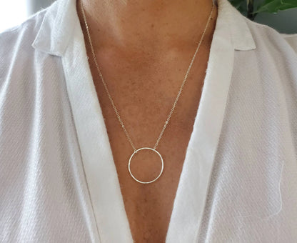 Set of 3 Circle Necklaces, 14k Gold Fill, Sterling Silver My Store