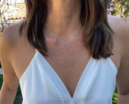 Tiny 14k Gold Fill Open Heart Necklace My Store