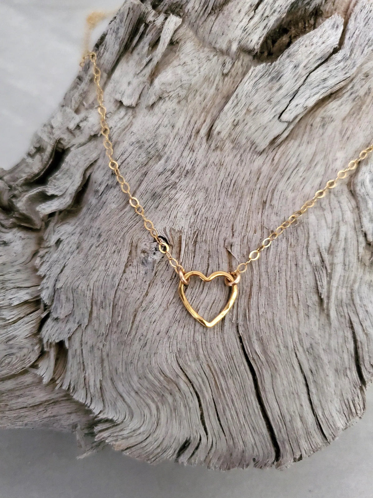 Tiny 14k Gold Fill Open Heart Necklace My Store
