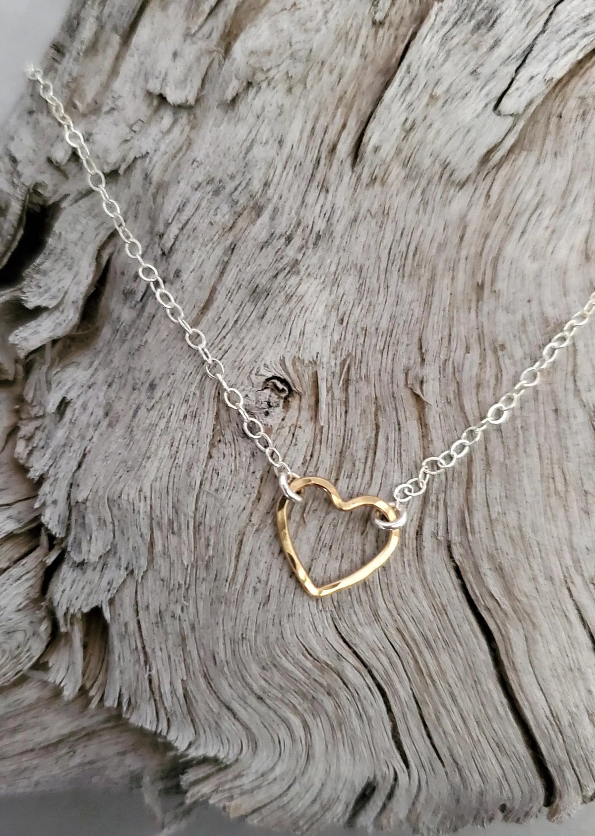 Tiny 14k Gold Fill Open Heart Necklace My Store