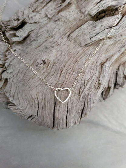 Tiny 14k Gold Fill Open Heart Necklace My Store