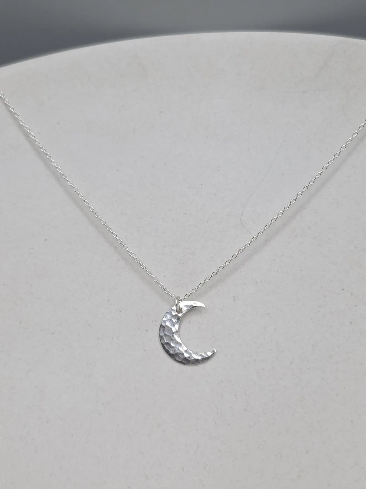 Small Hammered Moon Necklace, 14k Gold Fill, Sterling Silver My Store