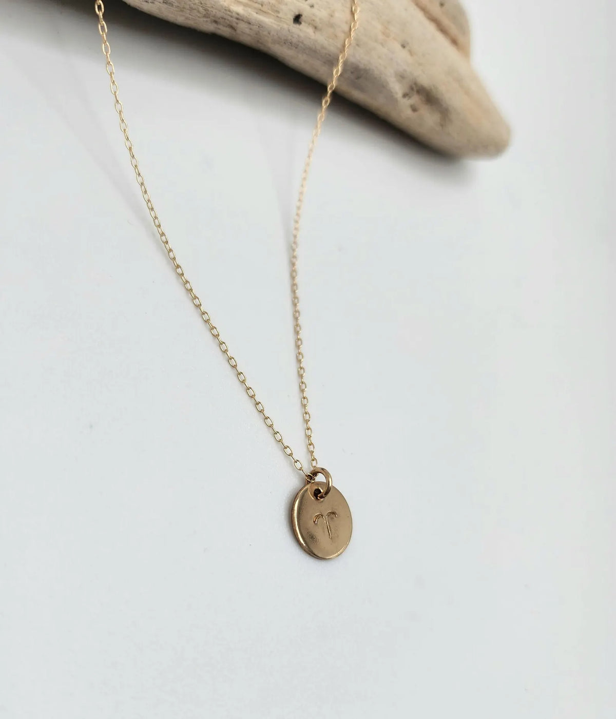 Tiny Gold Zodiac Disk Necklace My Store