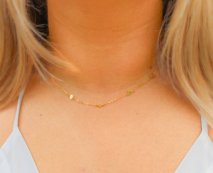 14k Gold Fill Sequin and Chain Necklace My Store