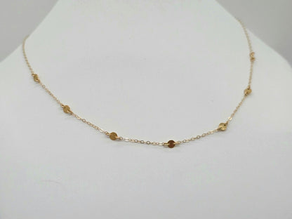 14k Gold Fill Sequin and Chain Necklace My Store