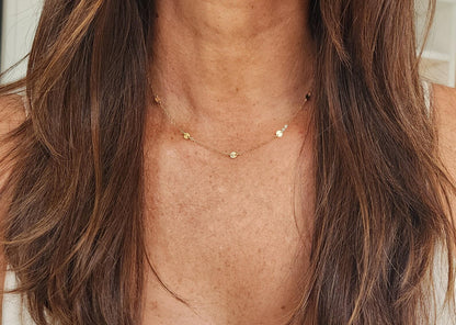 14k Gold Fill Sequin and Chain Necklace My Store