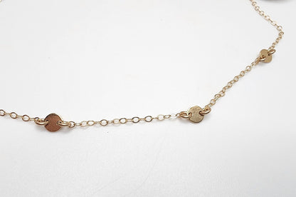 14k Gold Fill Sequin and Chain Necklace My Store