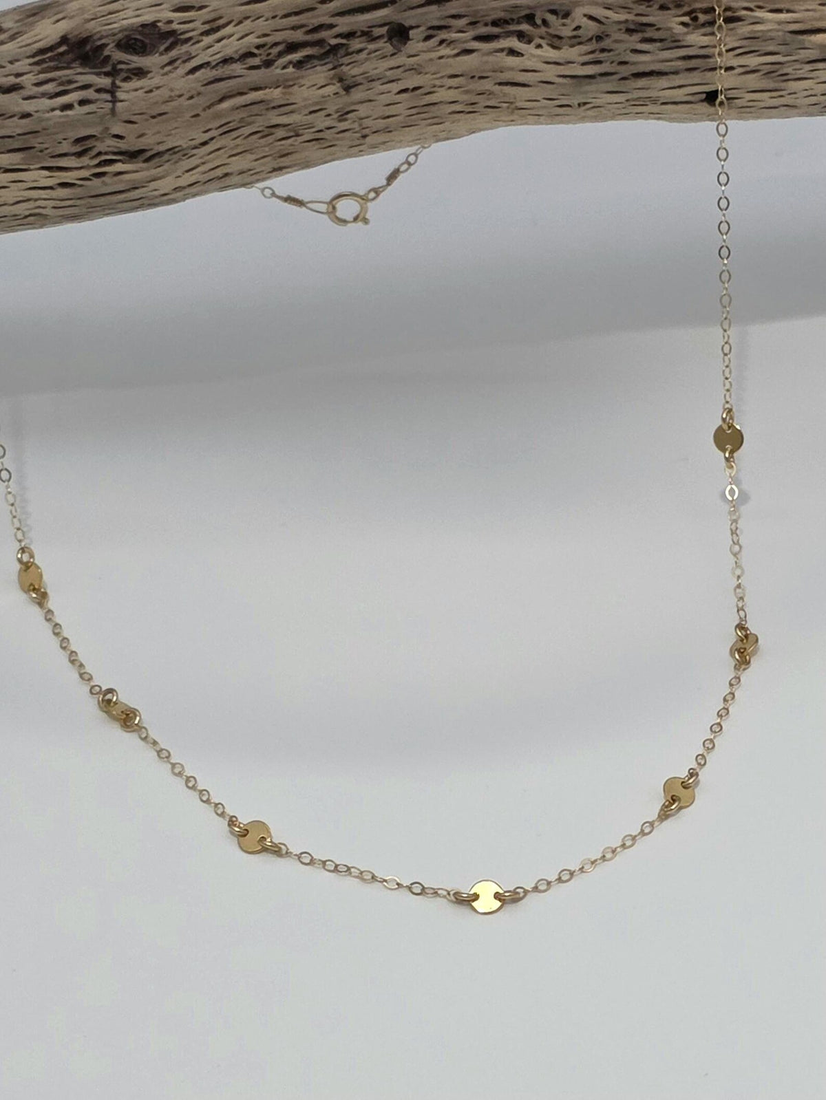14k Gold Fill Sequin and Chain Necklace My Store
