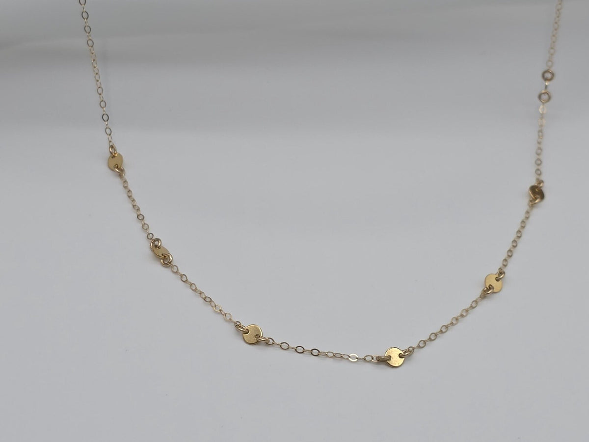 14k Gold Fill Sequin and Chain Necklace My Store