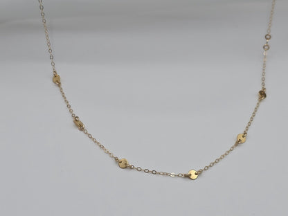 14k Gold Fill Sequin and Chain Necklace My Store