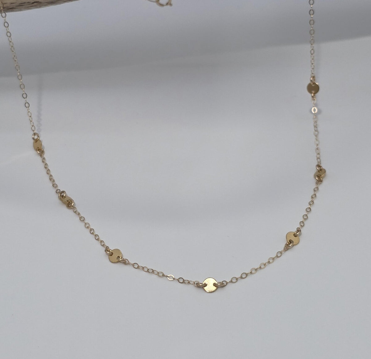 14k Gold Fill Sequin and Chain Necklace My Store