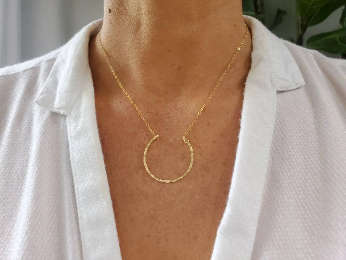 Small Sterling Silver Horseshoe Necklace My Store