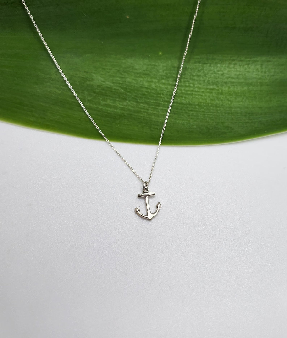 Small Sterling Silver Anchor Pendant Necklace My Store