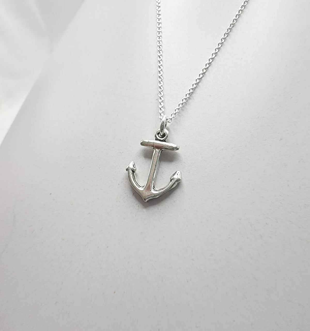 Small Sterling Silver Anchor Pendant Necklace My Store