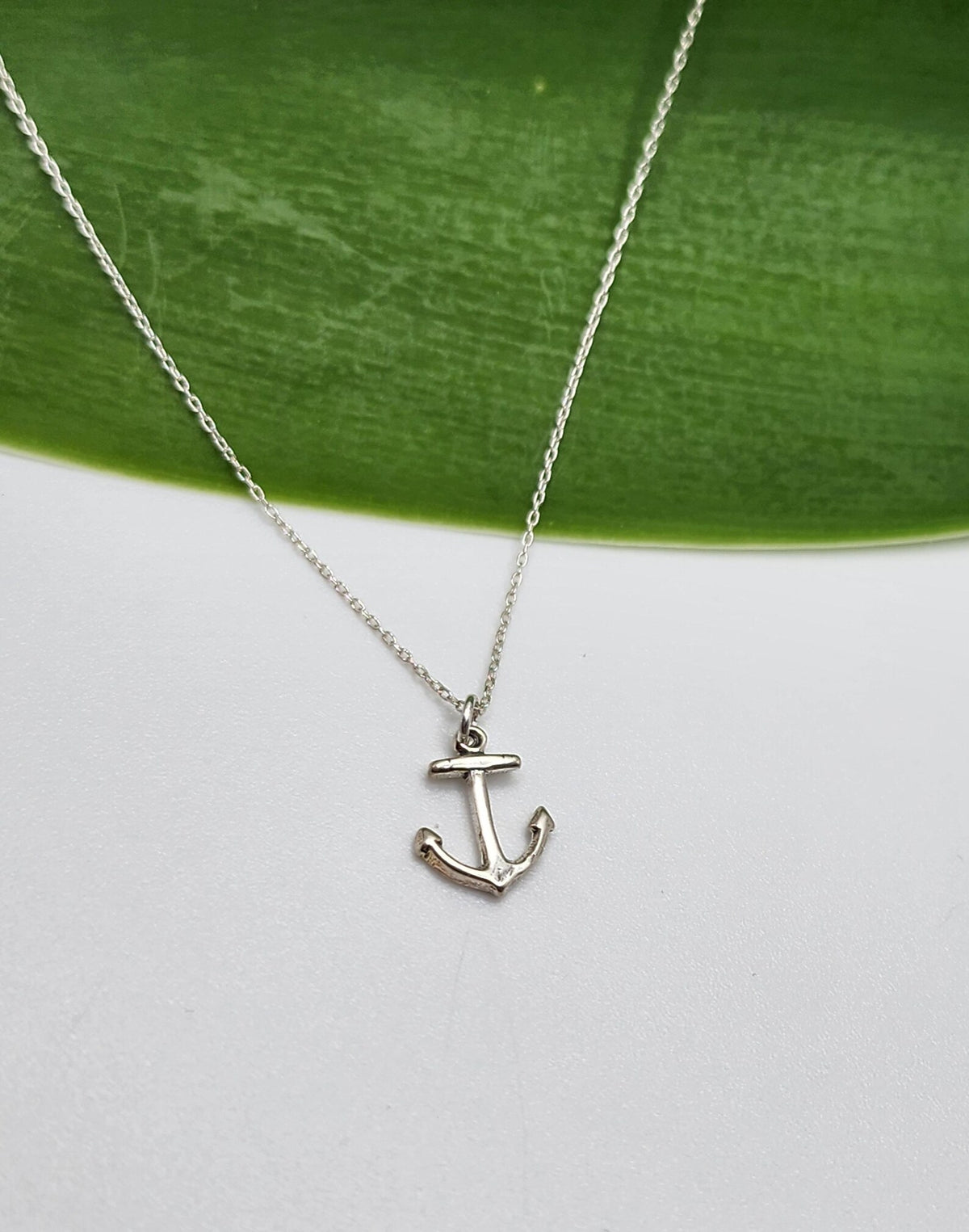 Small Sterling Silver Anchor Pendant Necklace My Store