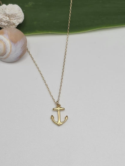 Small Sterling Silver Anchor Pendant Necklace My Store