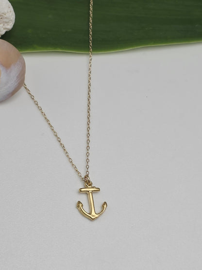 Small Sterling Silver Anchor Pendant Necklace My Store