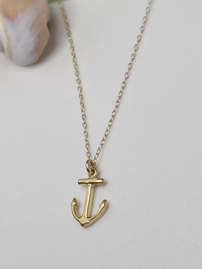 Small Sterling Silver Anchor Pendant Necklace My Store
