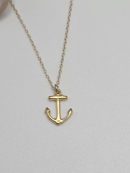 Small Sterling Silver Anchor Pendant Necklace My Store