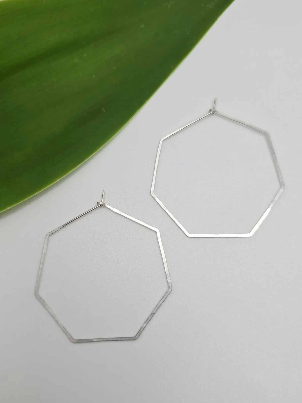 Hexagon Hoop Earrings, 14k Gold Filled My Store