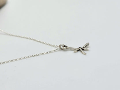 Tiny 3D Sterling Silver Dragonfly Necklace My Store