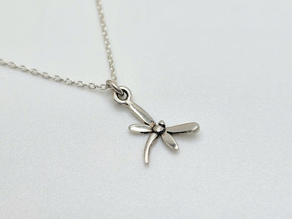 Tiny 3D Sterling Silver Dragonfly Necklace My Store