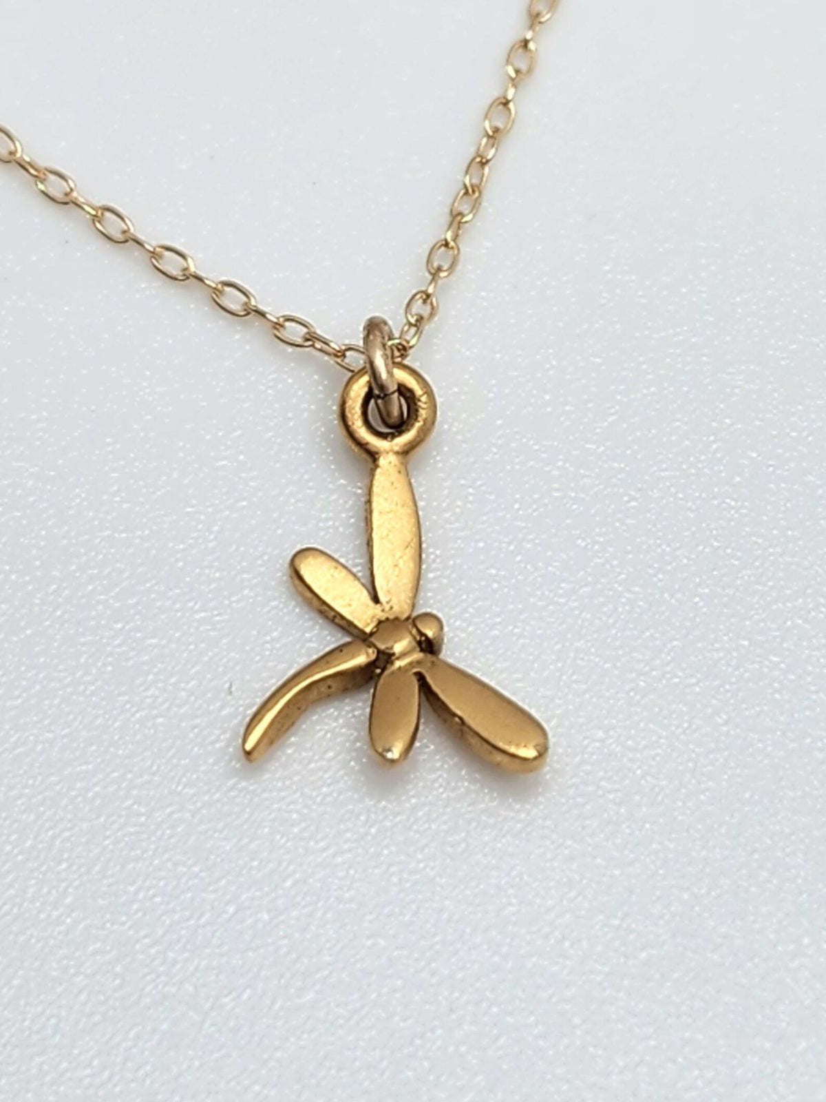 Tiny 3D Sterling Silver Dragonfly Necklace My Store