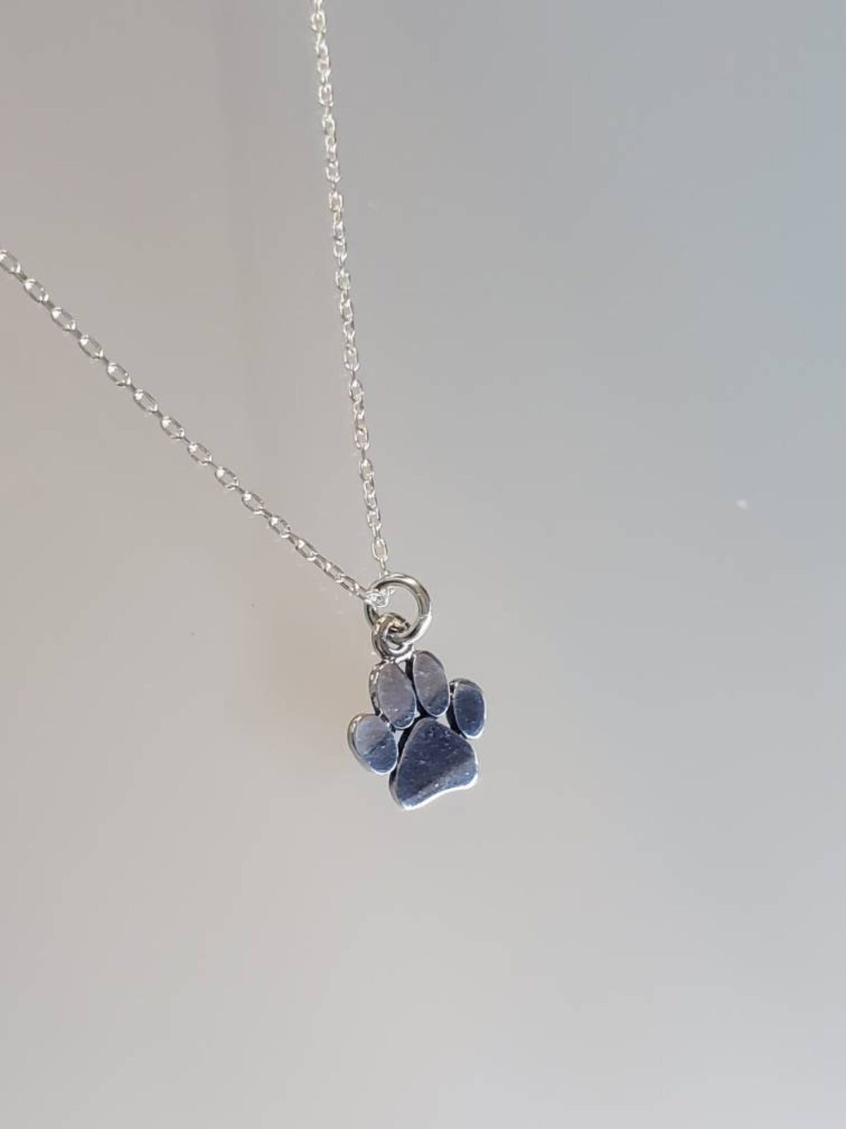 Tiny Paw Print Pendant Necklace My Store