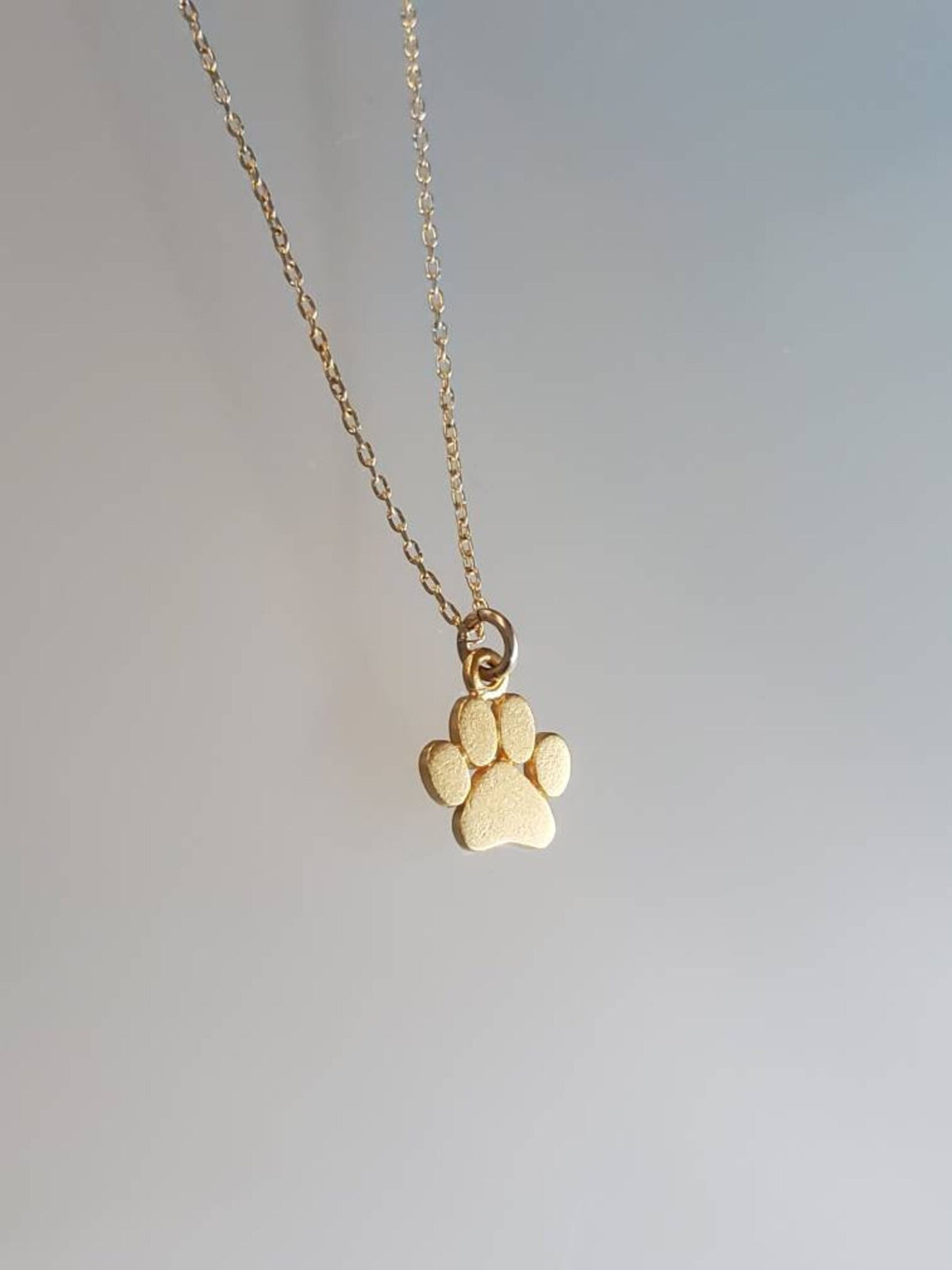 Tiny Paw Print Pendant Necklace My Store