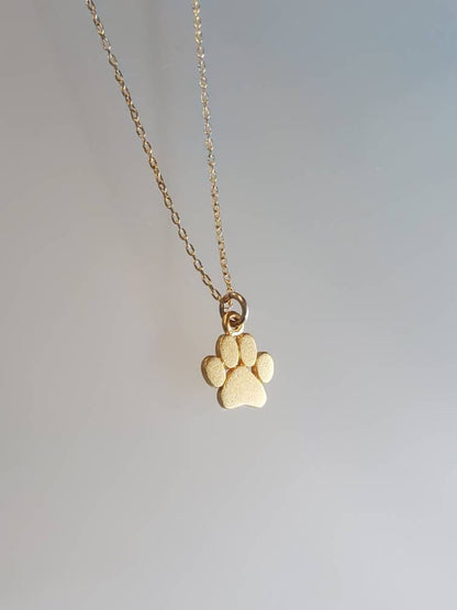 Tiny Paw Print Pendant Necklace My Store