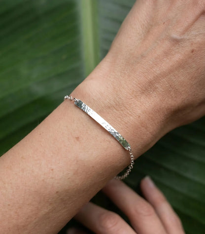 14k Gold Fill Hammered Bar Bracelet My Store