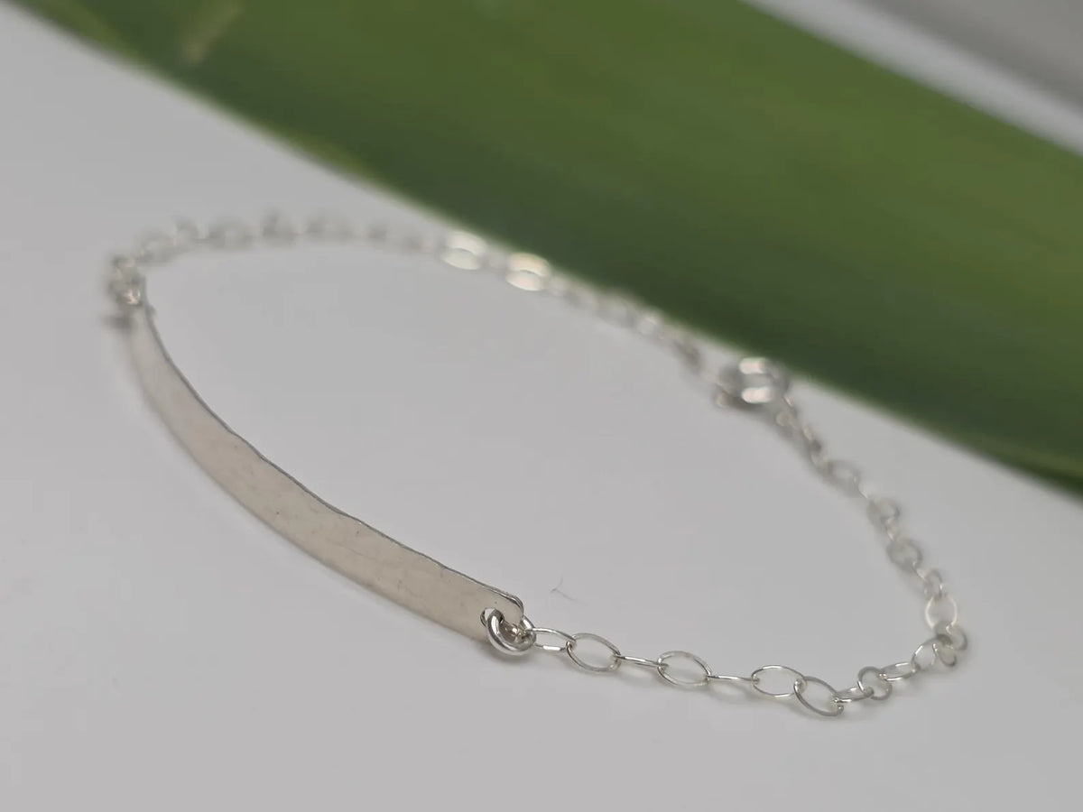 14k Gold Fill Hammered Bar Bracelet My Store