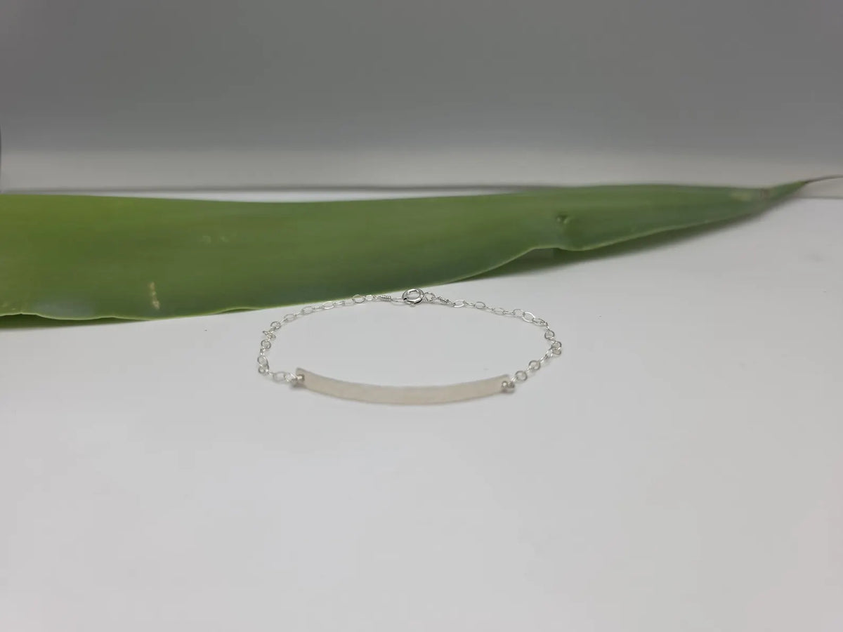 14k Gold Fill Hammered Bar Bracelet My Store