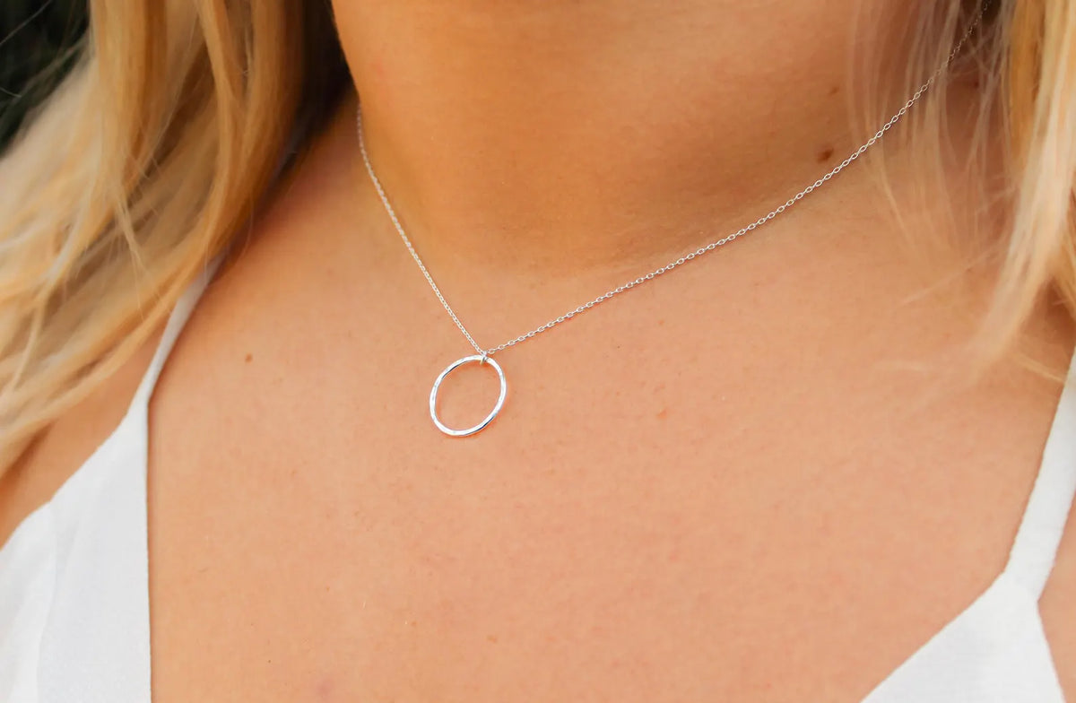 Small 14k Gold Fill Open Circle Pendant Necklace My Store