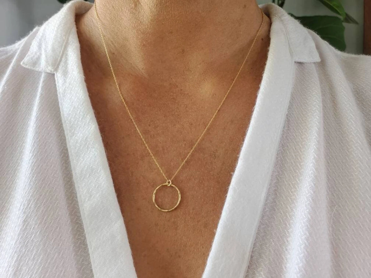 Small 14k Gold Fill Open Circle Pendant Necklace My Store