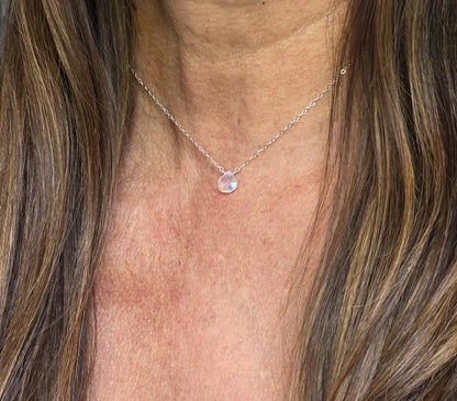 Tiny Moonstone Briolette Necklace, 14k Gold Filled, Sterling Silver My Store