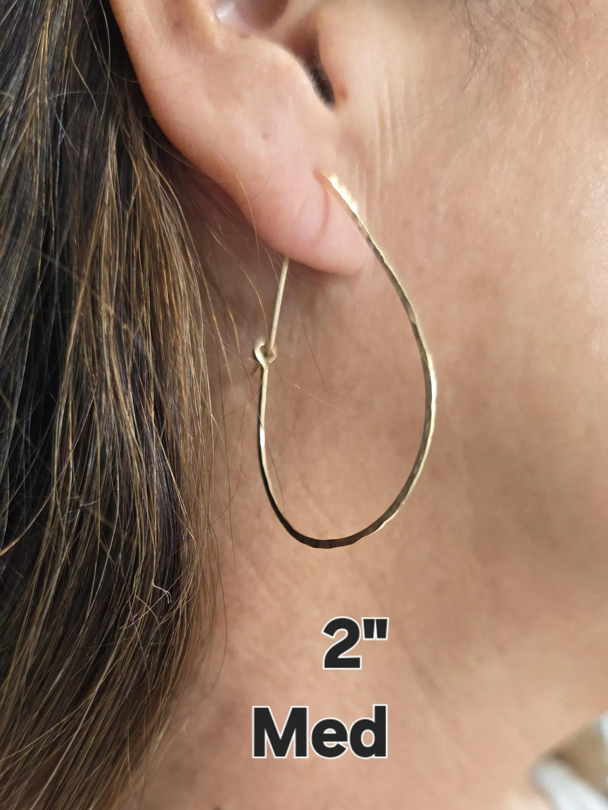 Teardrop Hoop Earrings, 14k Gold Fill My Store