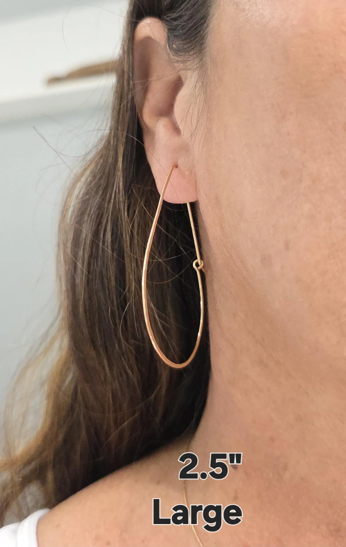 Teardrop Hoop Earrings, 14k Gold Fill My Store