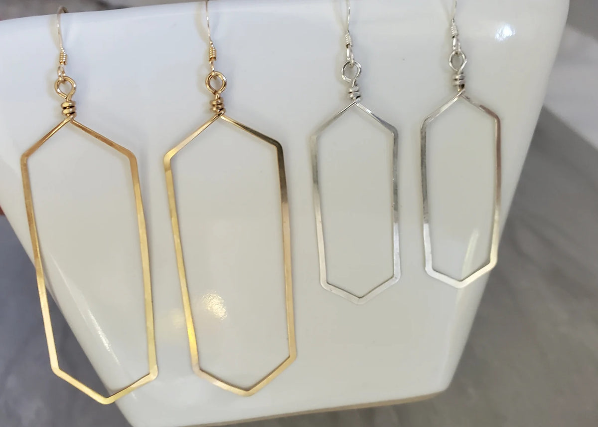Sterling Silver Geometric Shape Earrings My Store