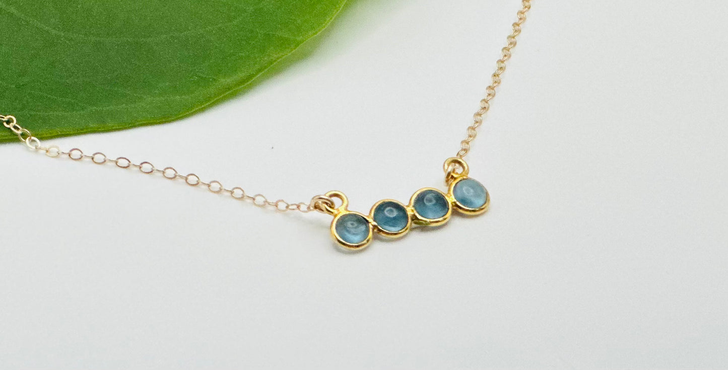 Iolite Tiny Gemstone Necklace