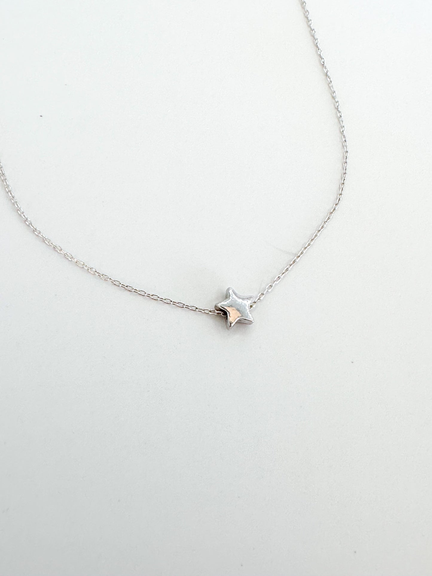 Tiny Sterling Silver Star Necklace